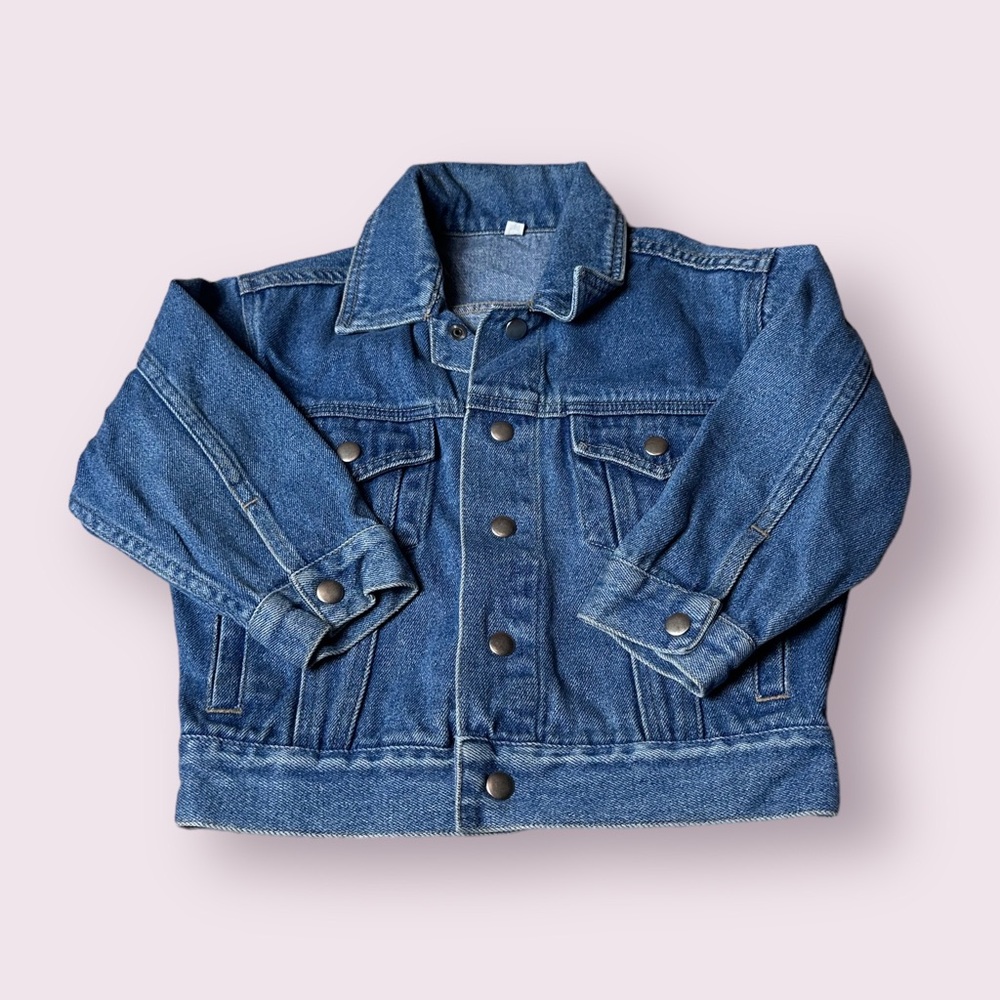 Kids Rainforest Cafe Las Vegas Denim Jacket Animal Embroidery On Back Size XS